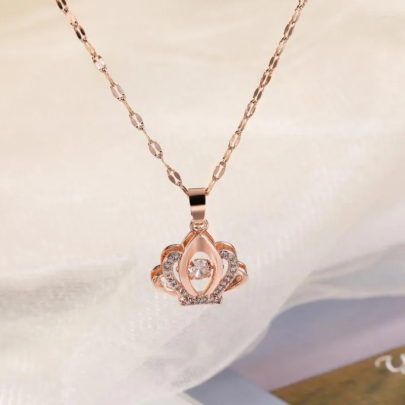 Beating heart sales crown necklace