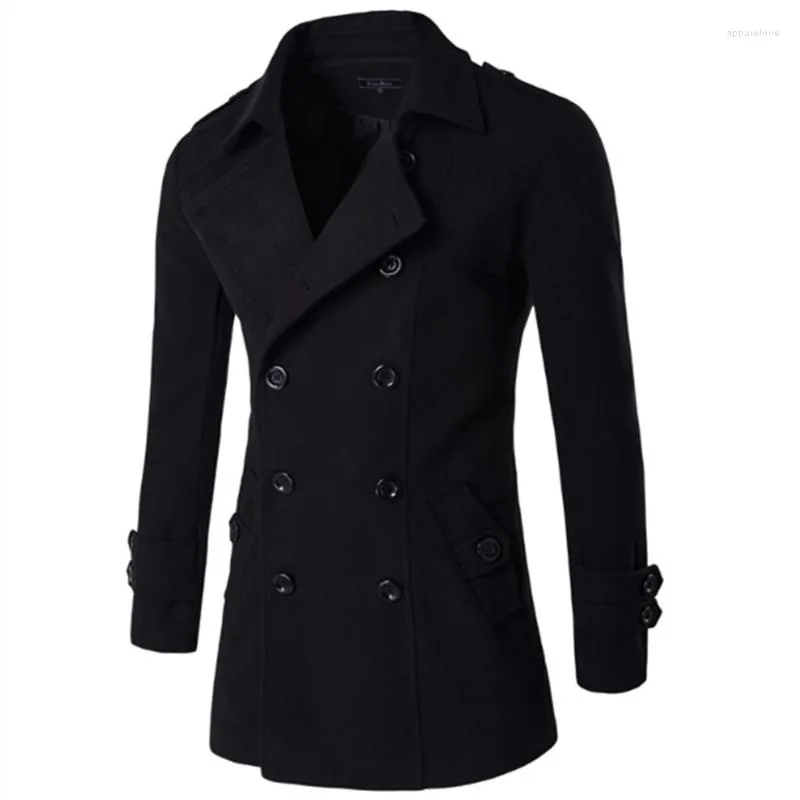 Männer Trenchcoats Männer Britischen Stil Zweireiher Top Mantel Herren Lange Masculino Männliche Kleidung Klassische Drop Mantel