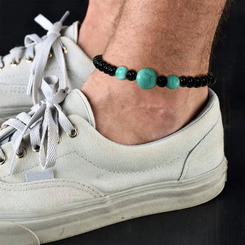 Bohemian Handmade Wood Beaded Surfer Anklets For Mens Chain For Men Black Braided Cord Ankle Bracelet For Summer Beach And Barefoot Gift Jewelry From Blancnoir 11.45 DHgate.Com