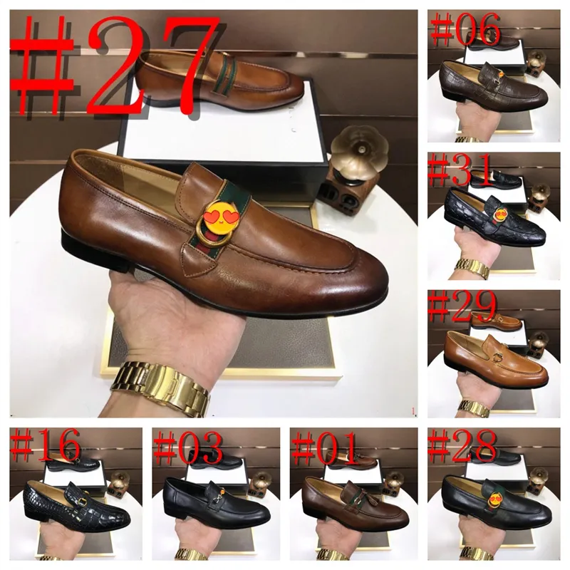 Size 6-11 Spring Autumn Mens Penny Loafers Genuine Leather Hand Painted Slip On Dress Shoes Men Wedding Casual Business Shoes