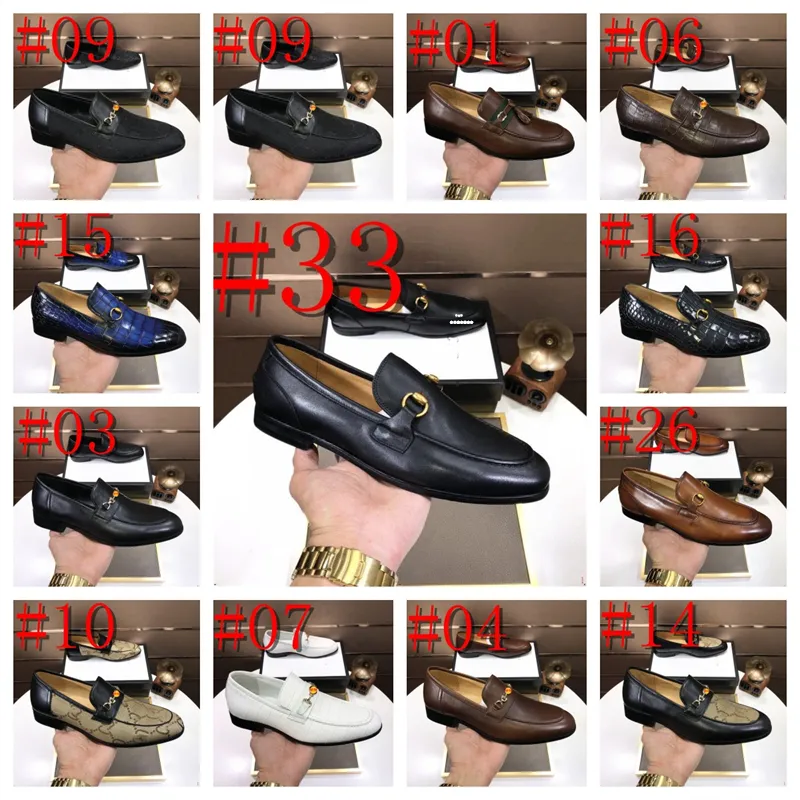 Sapatos de couro genuíno Brands de luxo Casual Slip em mocassins formais homens mocassins Sapatos de vestido de festa italiana