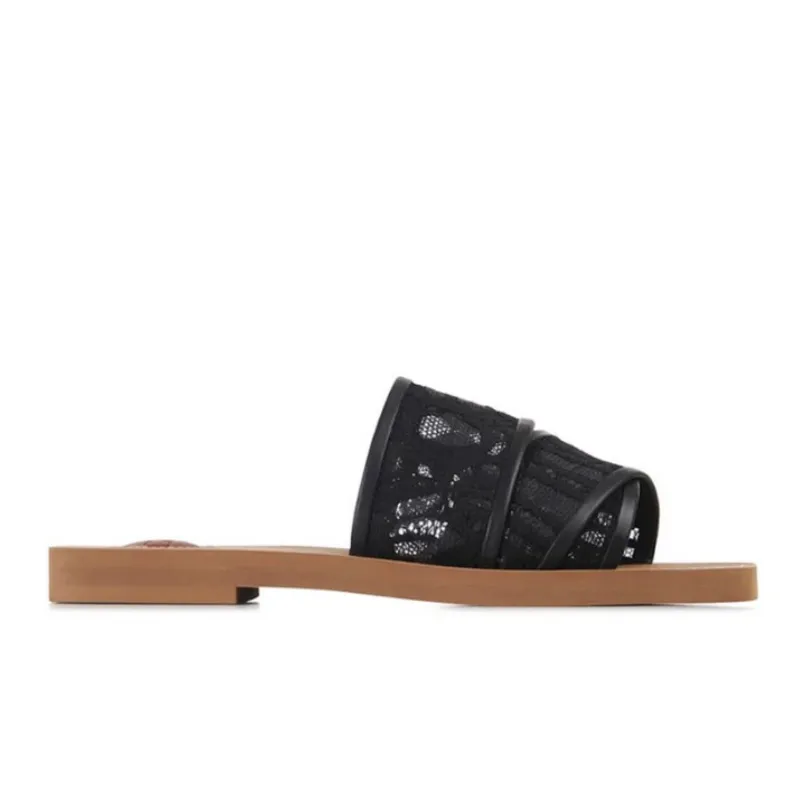 Chloe lace slides discount