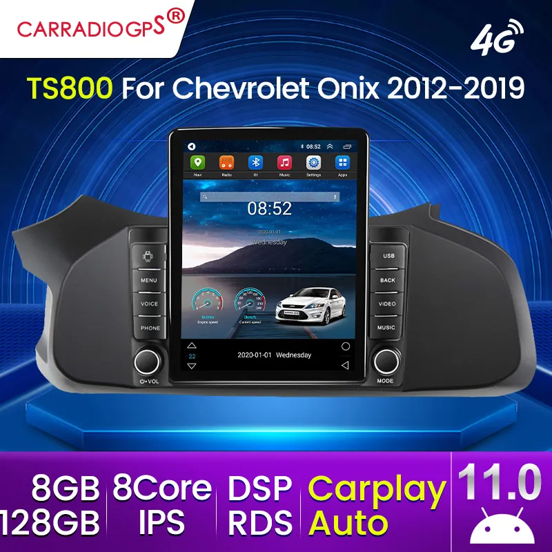 128G DSP Android 11 CAR DVD Radio för Chev Onix 2012-2014 2016 2016 2016- 2019 WiFi GPS Navigation 2Din Multimedia Player