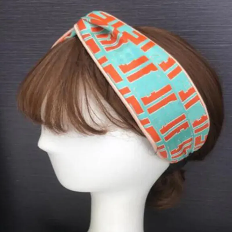 Alta qualidade 100% seda cruz bandana feminino menina elástico faixas de cabelo designer retro turbante headwraps presentes esporte acessórios para o cabelo hipl823