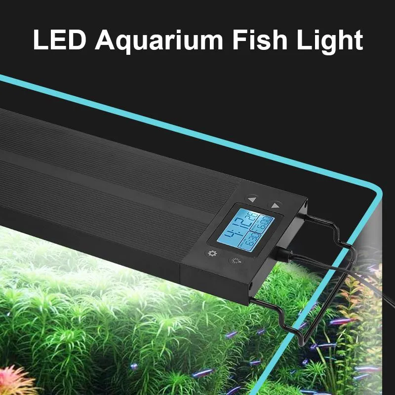 Iluminación Luces LED extensibles para acuarios 18W 24W 34W 45W 56W Lámparas para cultivo de plantas de acuario LED IP65 Temporización del amanecer y el atardecer para acuarios acuáticos