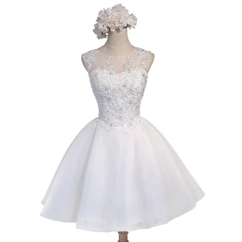 Sequin A-Line short evening gowns with Appliques and Beading - Plus Size Mini Prom Par Gown
