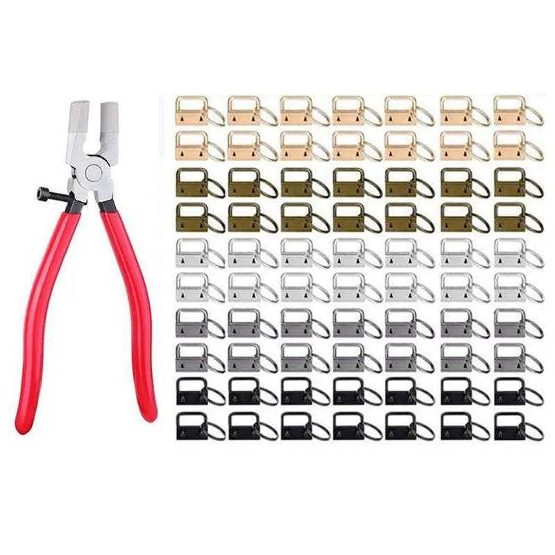 Porte-clés 32Mm 5 couleurs porte-clés matériel avec pinces outils de course en verre mâchoires pour InstallKeychains