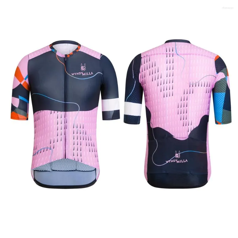 Jackets de corrida wyndyndymilla jersey man manga curta ciclismo de bicicleta rota mtb ao ar livre camisa de camisa hombrea triatlo tops