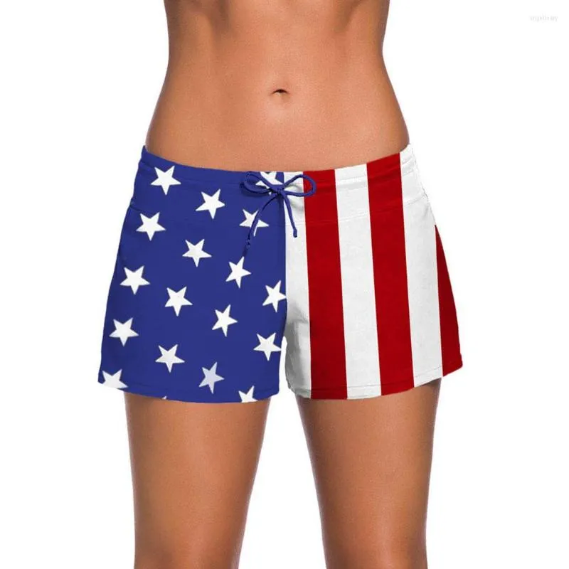 Men's Swimwear 1/2/3 Swimsuit Low Waist Drawstring Band Good Elasticity Casual Gentle Shorts Breathable Summer National Flag L