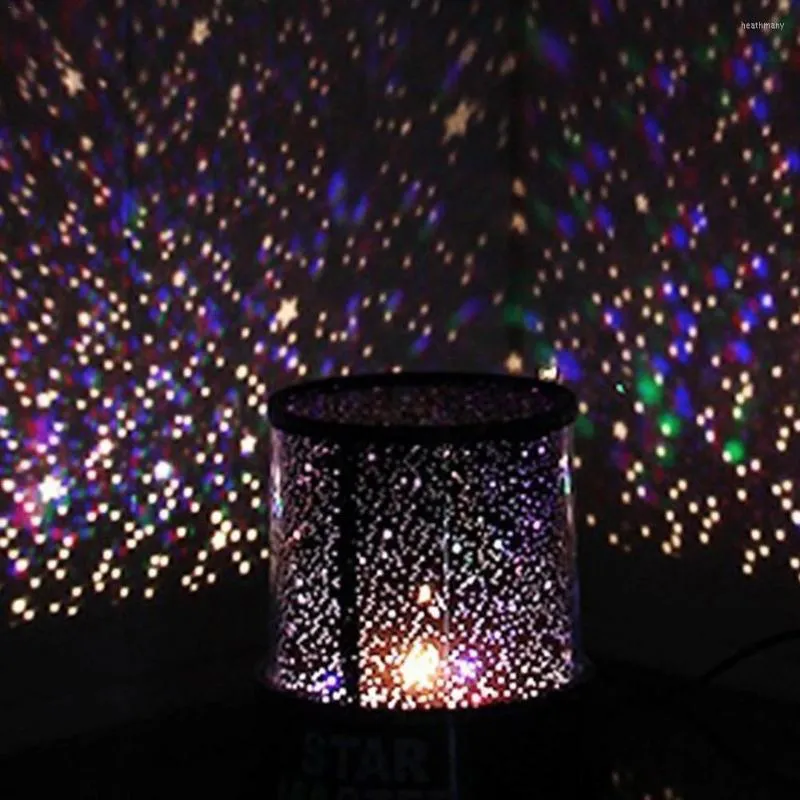Luci notturne Colorful Romantic Moon Master Star Sky Proiettore Universal Amazing Cosmos Light Lampada regalo regalo di Natale per bambini
