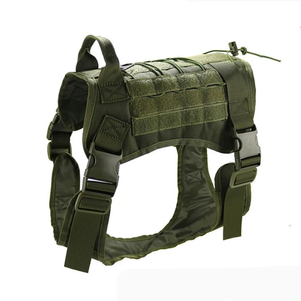 Nylon Pet Dog Vest Harness Sets Outdoor Tactical Training Dog Clothes For Medium Big Hunting Dog Pitbull Bull Terrier Rottweiler9