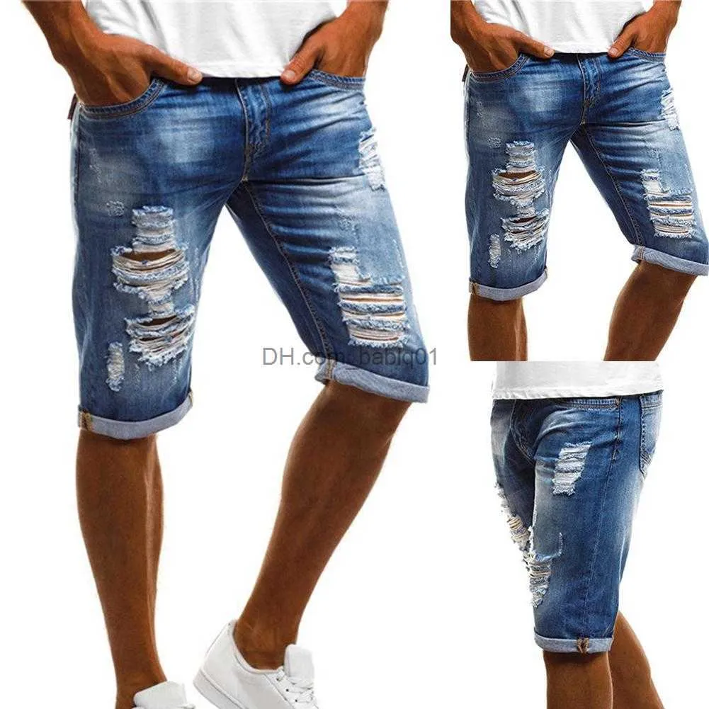 Mens frayed jean shorts best sale