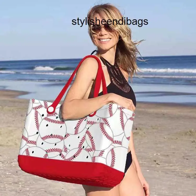 الأنيقة الأكياس أكياس الكتف Bogg Bag Bag Bag Silicone Beach Tote Fashion Eva Plastic Beach Pags 2022 Women Summer 6532