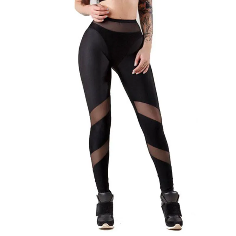 Leggings Mesh Patchwork Leggings Women 2022 Black Sexy Tights Woman Yoga  Sport Fitness Gym Legging Femme High Waist Leggins Mallas Mujer