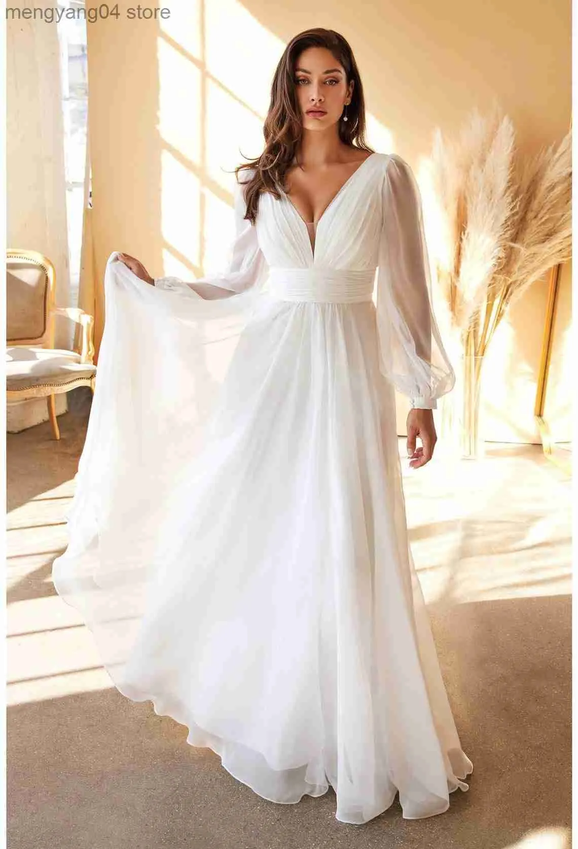 Long white formal dresses with sleeves best sale