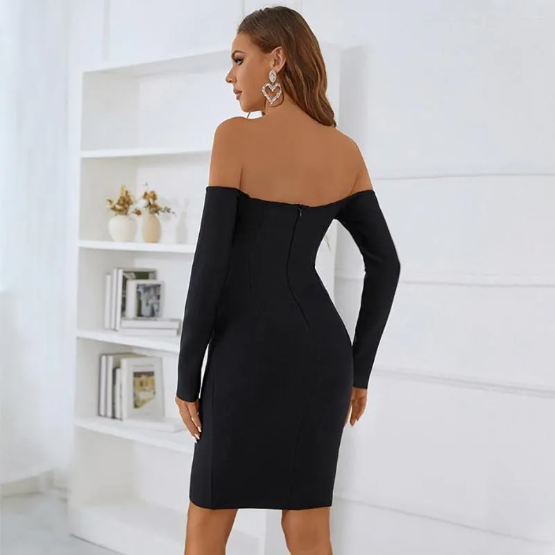 Tight black bandage dress discount