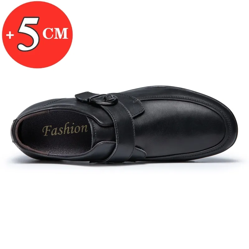 Mocassins hommes chaussures en cuir ascenseur chaussures homme baskets rehaussant augmentant chaussures hauteur augmenter chaussures semelle intérieure chaussures 5 CM