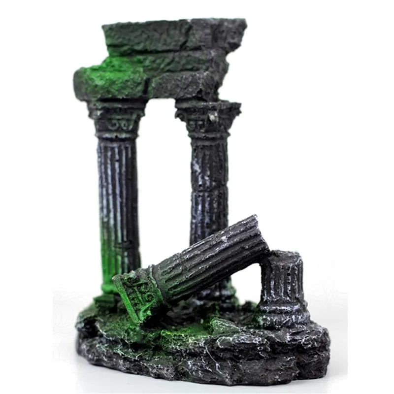 Decorations Artificial Roman Column Temple Ruin Aquarium Decoration Aquatic Roman Building Decor Fish Tank Hiding Ornaments Cave For fish