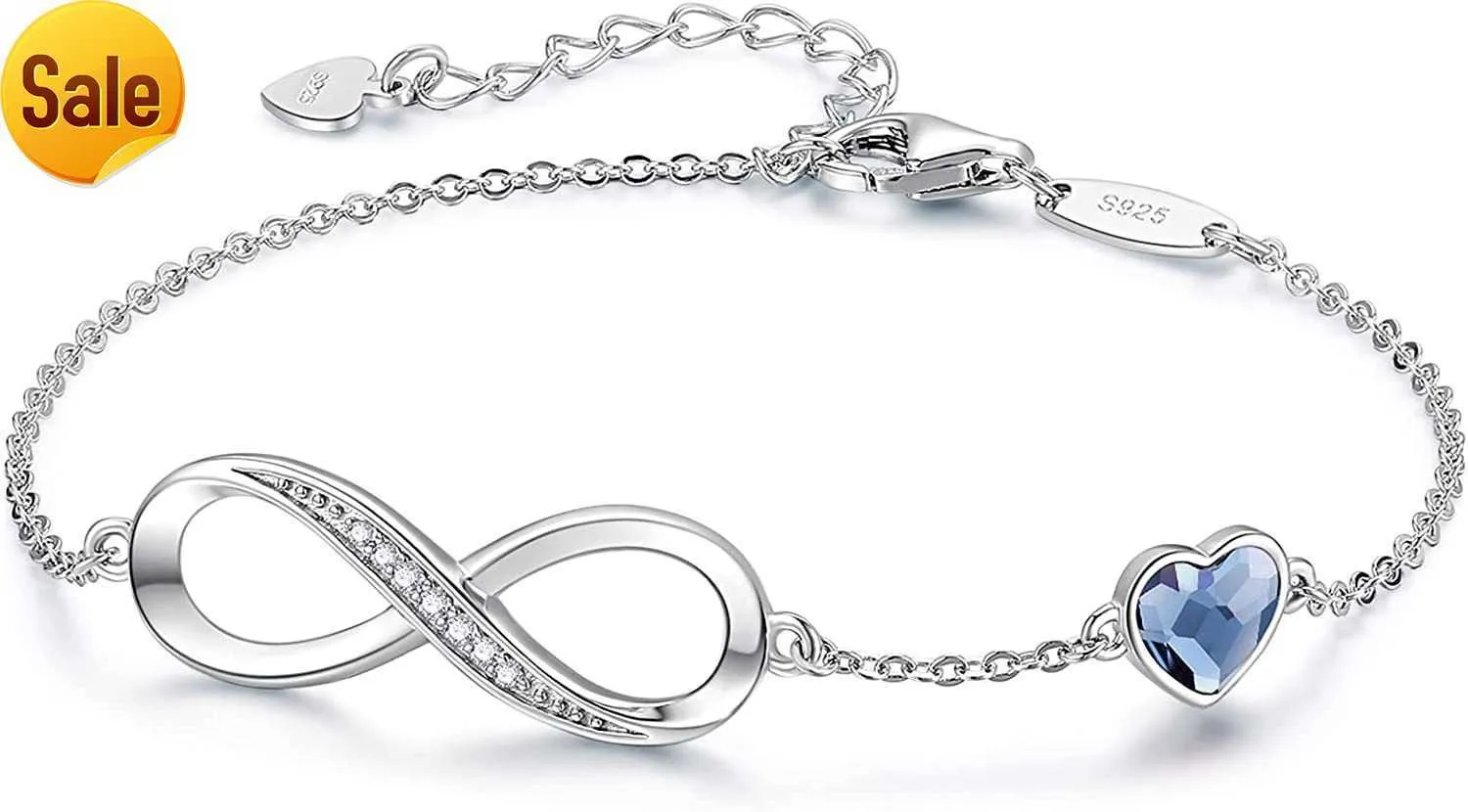 CDE Infinity Heart Symbool Braam Bracelet Womens9 25S Terlings Ilvers Tainlesss Teela Djustablea nNiversaryM Othersda Yje Welrygi ftbi rthdaygi ftfo rwo menmom wi