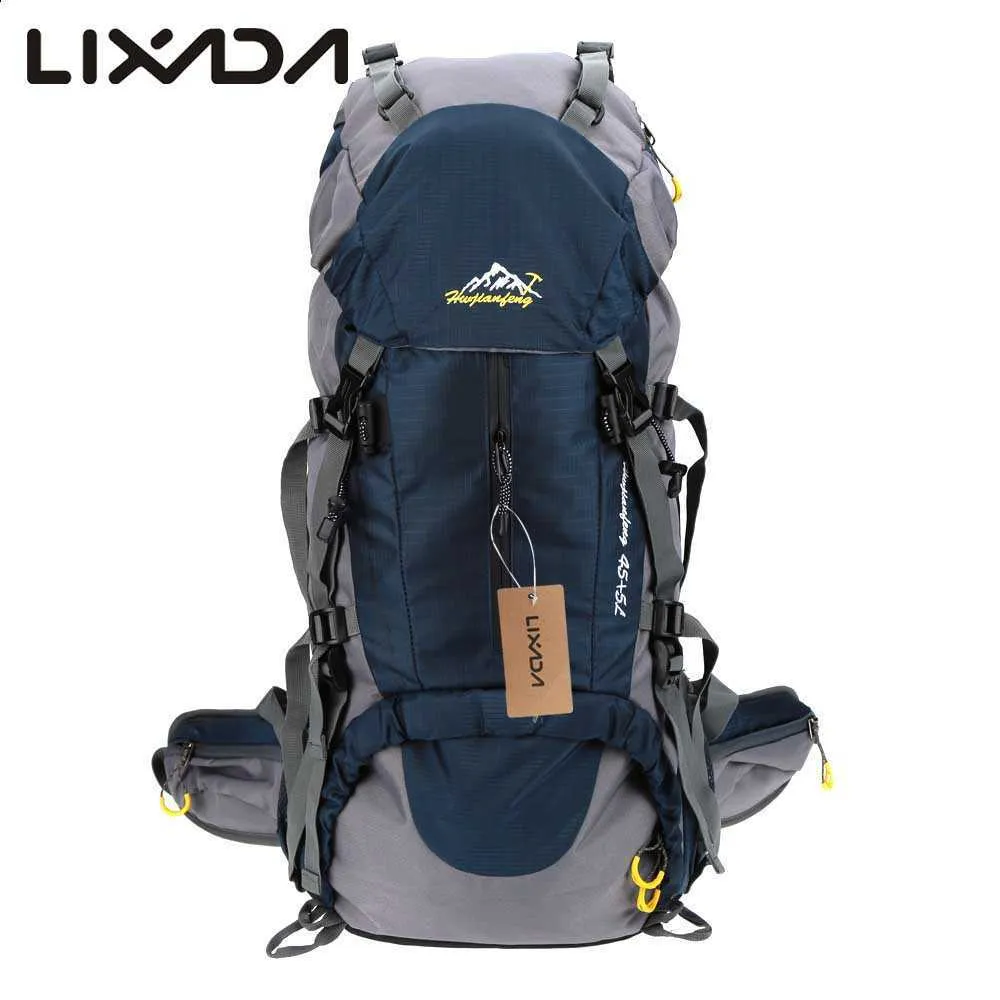 Paquetes de mochilero Lixada 50L impermeable deporte al aire libre senderismo trekking camping viaje mochila paquete montañismo escalada mochila cubierta de lluvia J230502