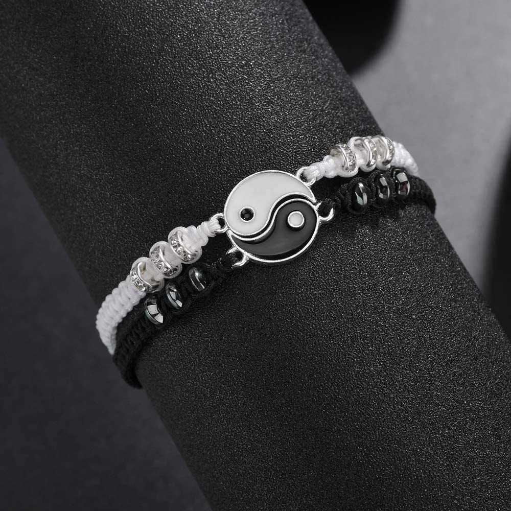 Yin yang best friend bracelet discount