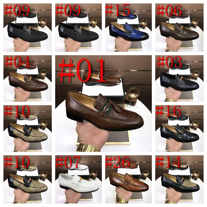 MOCASSINI VESTITO DI LUSSO DESIGNER classico da UOMO all'aperto FASHION Slip On SCARPE IN PELLE formale per UOMO gold club party SCARPE da lavoro