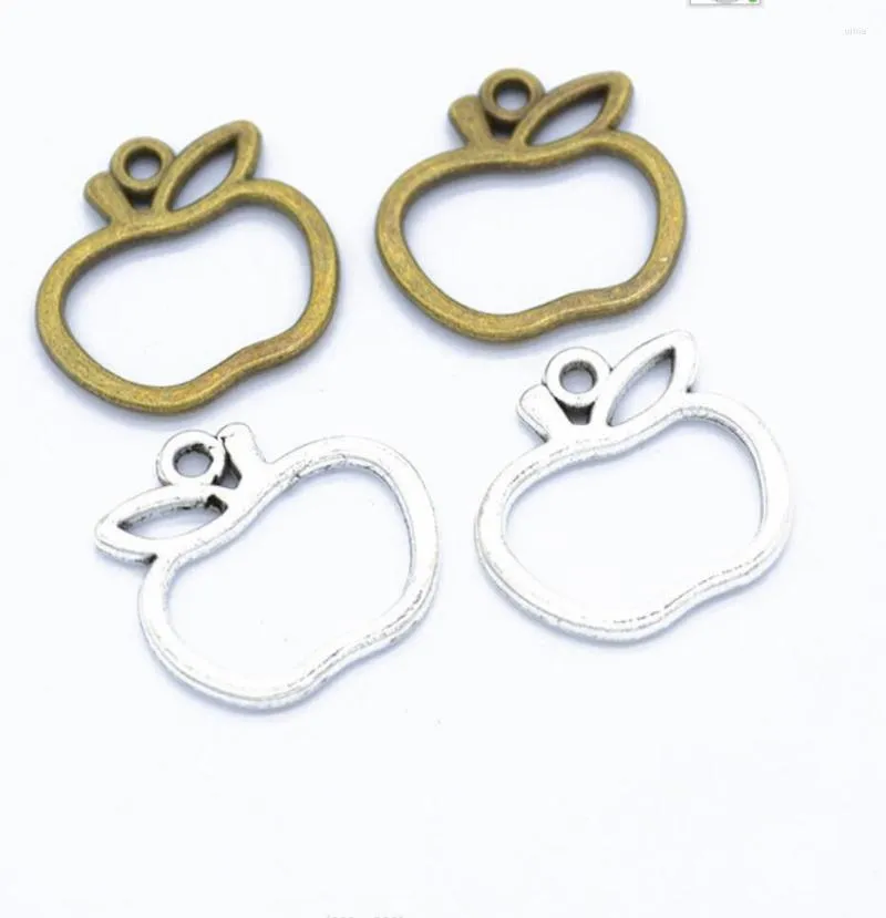 Charms 10pcs Apple 20 19mm Tibet Bronz Gümüş Renkli Serideler Antika Takı Yapımı DIY El Yapımı Zanaat F0916