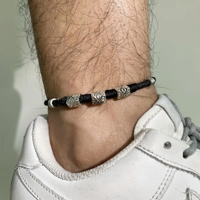Black rope anklet top