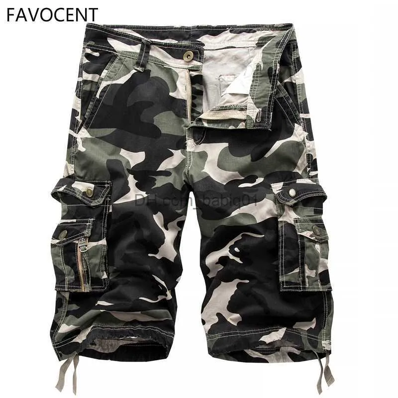 Pantaloncini da uomo Nuovi pantaloncini cargo da uomo Top Design Camouflage Esercito militare Pantaloncini cachi Homme Capispalla estivo Hip Hop Casual Cargo Camo Pantaloncini da uomo T230502