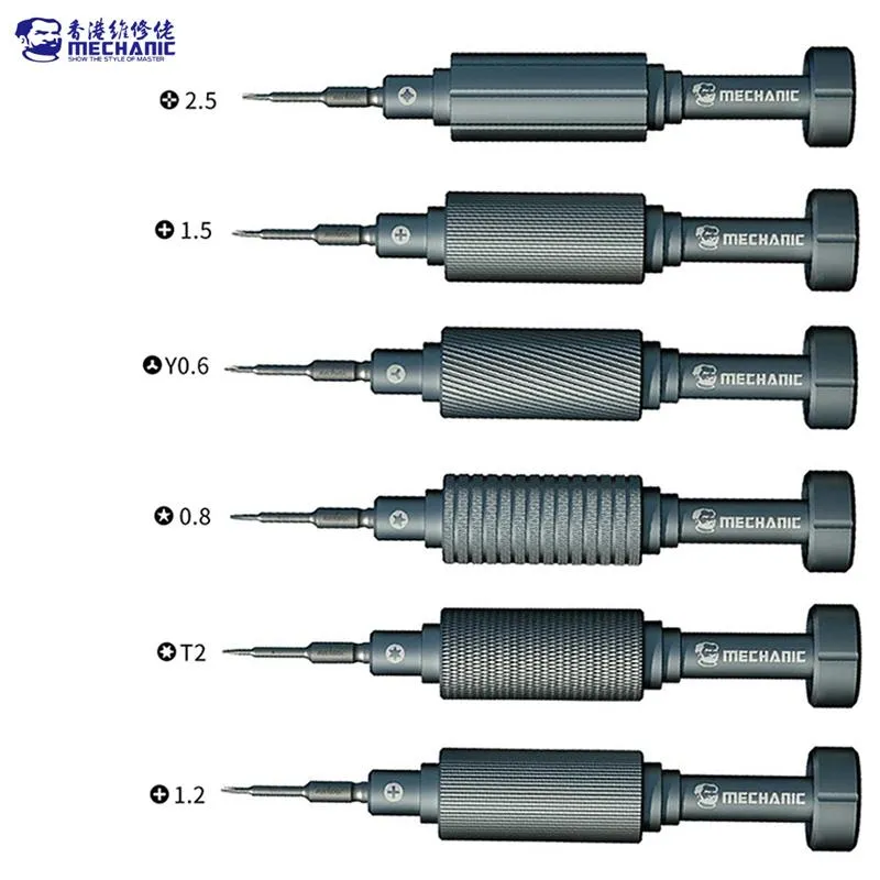 Schroevendraaier Mekaniker Skruvmejsel T2 Y0.6 Pentalobe Convex Cross Torx Y0.6 Precision Telefon Demonteringsklocka Reparationsöppningsverktyg