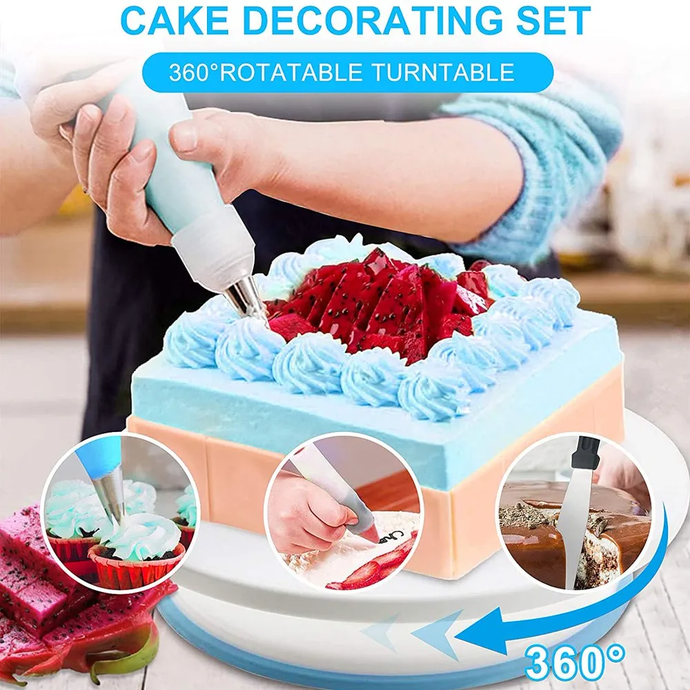 أدوات تزيين ، أدوات تزيين كعكة 132 ٪ مع أكياس أنابيب الجليد بالرجوع إلى الكعك.