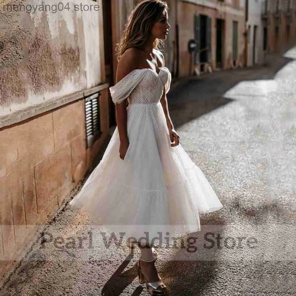 Mid calf store wedding dresses