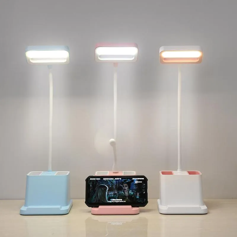 Tischlampen Multifunktionale LED-Lampe Mode-Multifunktions-Standardabsatz USB-aufladbare Touch-Control-Schlafzimmer-Schreibtischleuchte