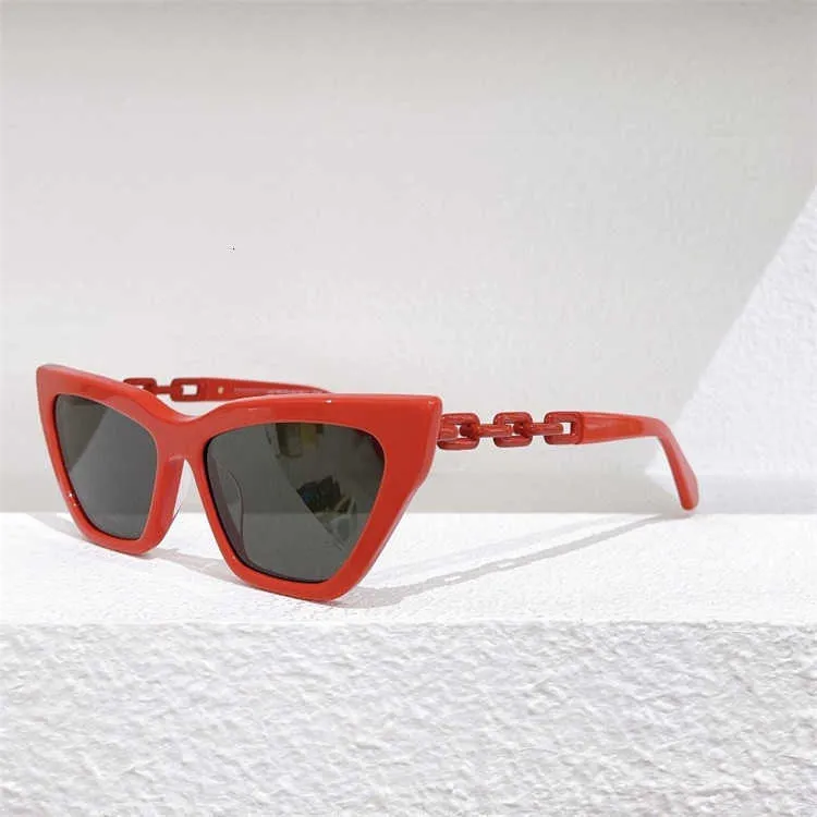Mode OFF W lunettes de soleil de haute qualité Off nouvelle tendance de la mode blanc lunettes de soleil yeux de chaton à cadre étroit même owri021f