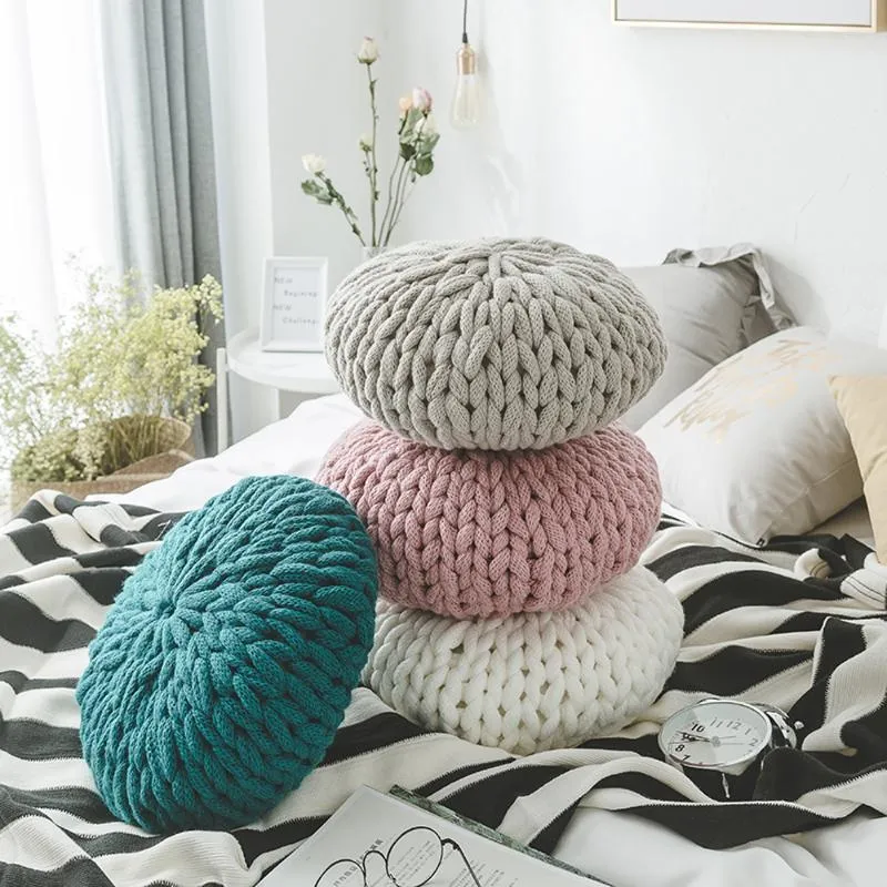 Poduszka /dekoracyjny styl nordycki Piękna cebulowa średnica kształtu 40 cm czysty kolor ręcznie robiony słodka dekoracja domu sofa