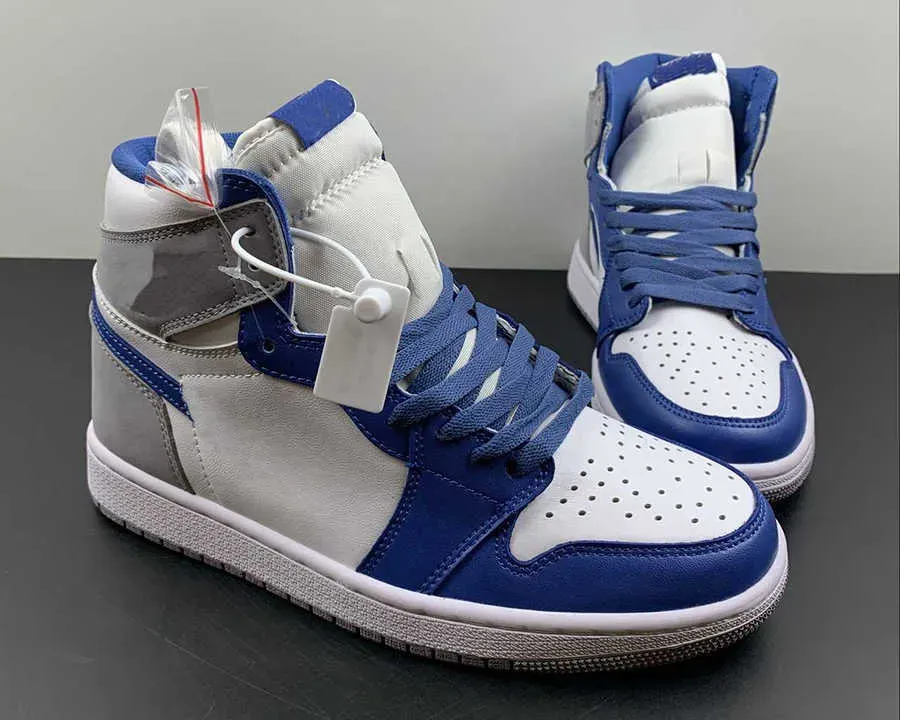 New Release 1s High Basketball Shoe 1 High OG True Blue 1s White-Cement Grey Tech Grey Muslin Black DZ5485-052 Donna Uomo Sneakers sportive Top Quality