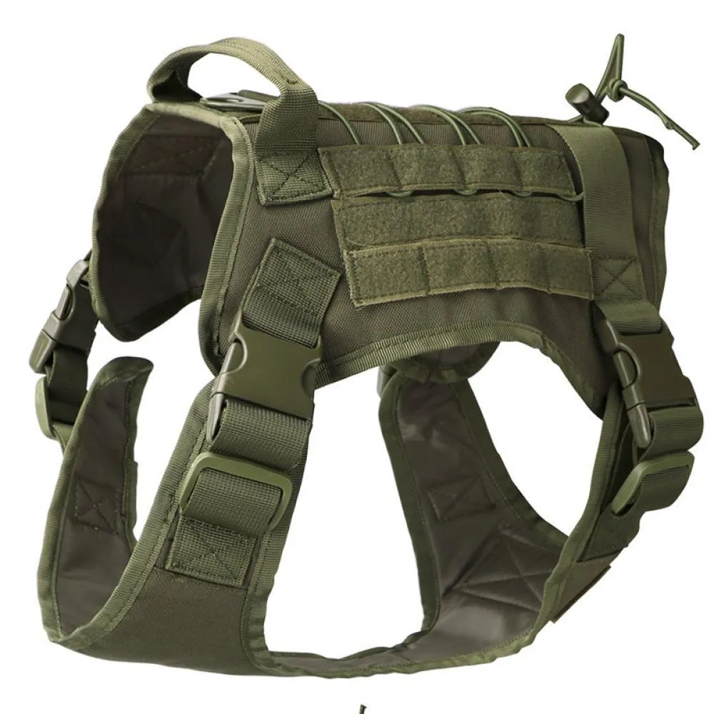 Nylon Pet Dog Vest Harness Sets Outdoor Tactical Training Dog Clothes For Medium Big Hunting Dog Pitbull Bull Terrier Rottweiler10