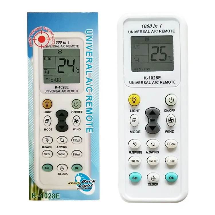 Universal A/C Remote K-1028E Smart Remote Control مكيف الهواء منخفض الطاقة LCD A/C مكيفات مصباح LED الاستهلاك