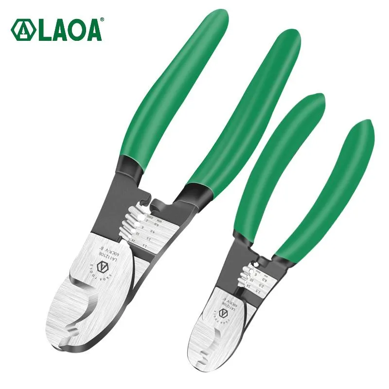 Tang Laoa CRV Câble Couper Fil Fonction de piles Fonction Boulon Coupe multifonction outils Hands Antislip Électricien Ciseaux