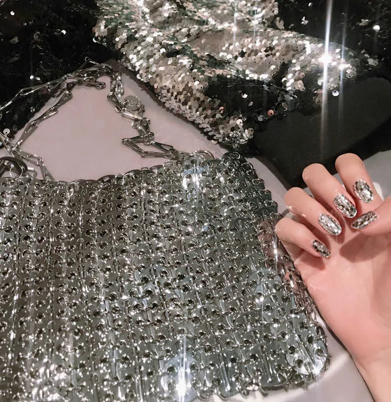 Designer silver evening bags on sale