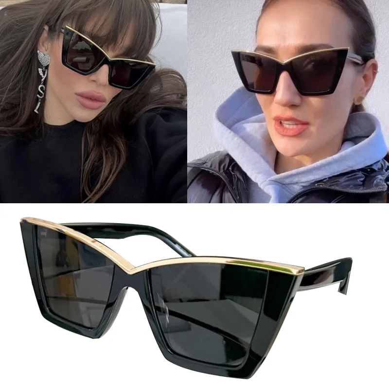 Marque Designers Sungalsses Femmes 570 Lunettes de soleil pour femmes pour dames Lunettes rétro Grand style œil de chat Cool Out Door Designer avec lentilles de protection Uv400