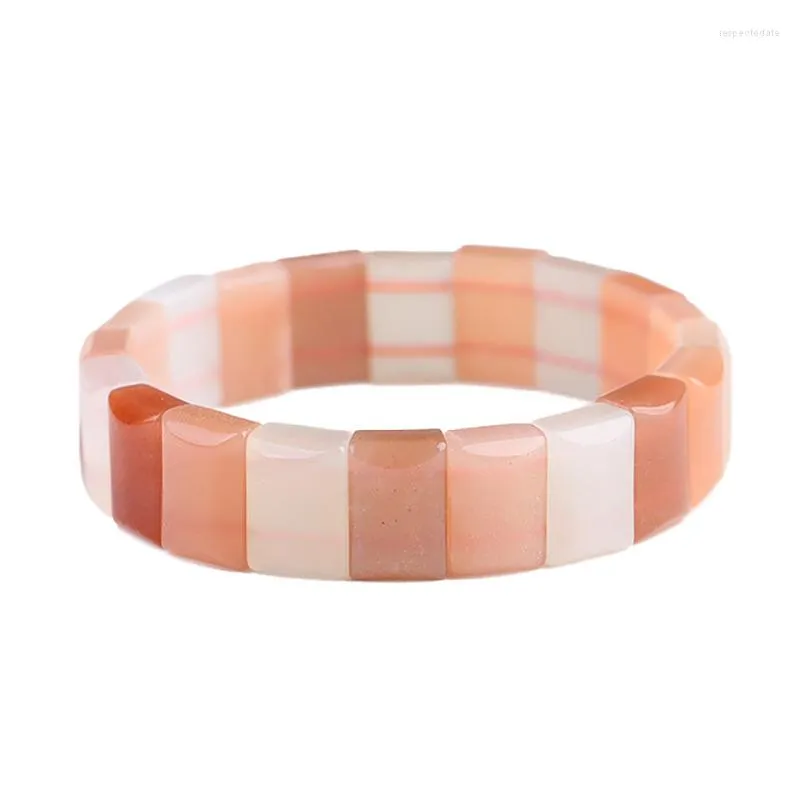 Strand grossist Sun Natural Stone Armband Orange Day Light Hand Row Lucky For Women Män.