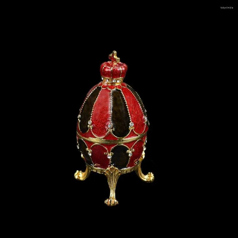 Smyckespåsar qifu utsökt små faberge ägg ornament lådan