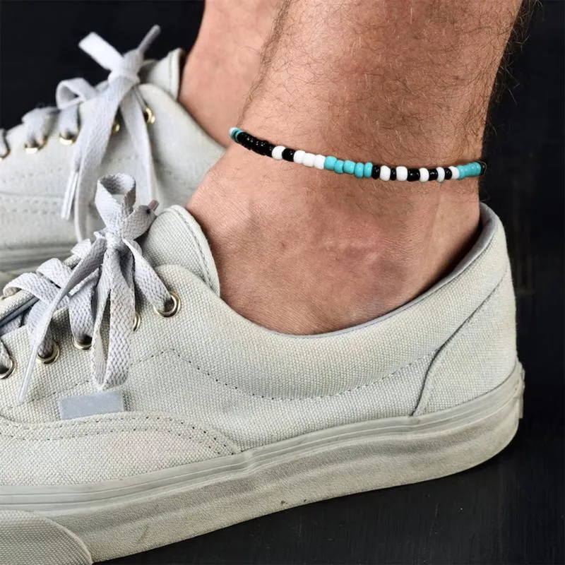 Mens beaded anklet store