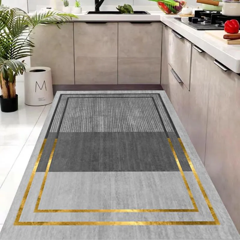 Carpets Modern Geometric Printed Kitchen Home Decor Living Room Rugs Anti Slip Bathroom Bedroom Floor Mat Entrance Doormat Tapis