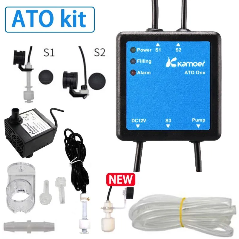 Pumps Kamoer Aquarium Triple Sensor ATO Complete Solution Optical Sensing Auto Top Off Auto Water Filler w/ AntiOverflow Sensor S3