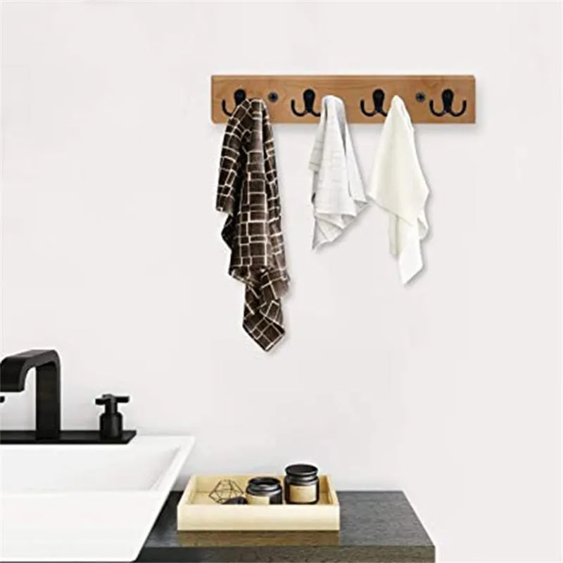 Hooks Rails zinklegering dubbele haak multifunctionele wandgemonteerde zware hanger voor slaapkamer badkamer keuken multifunctionele Re