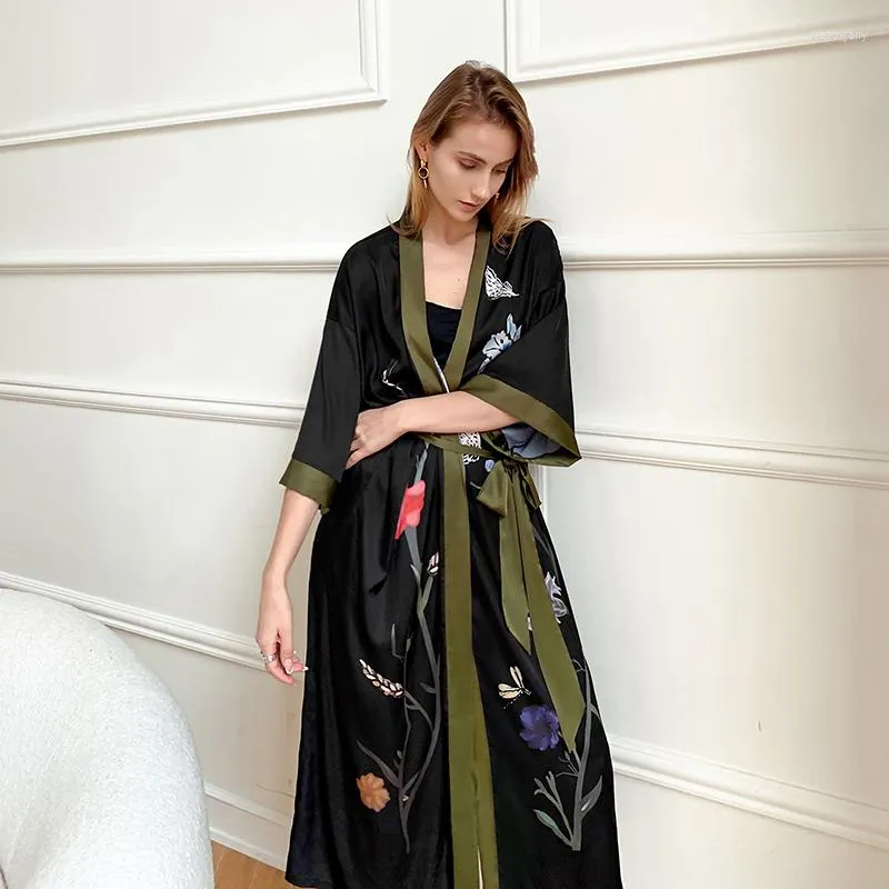 Ropa De Dormir Para Mujer Bata De Bano Personalizada Para Mujer Bata De Seda Satinada Negra Camison Pijama Ropa Para El Hogar Con Invierno O Verano De 31 37 DHgate