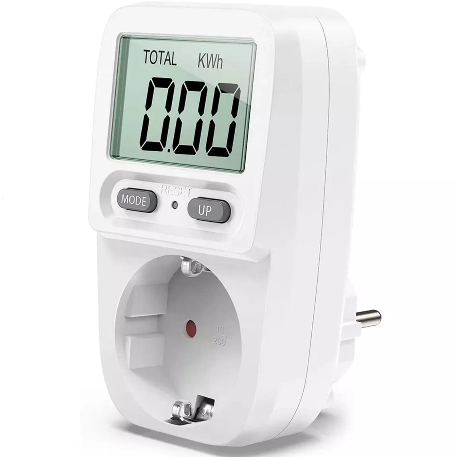 Digital LCD Power Wattmeter Socket: EU 230V Energy Measuring Outlet ...
