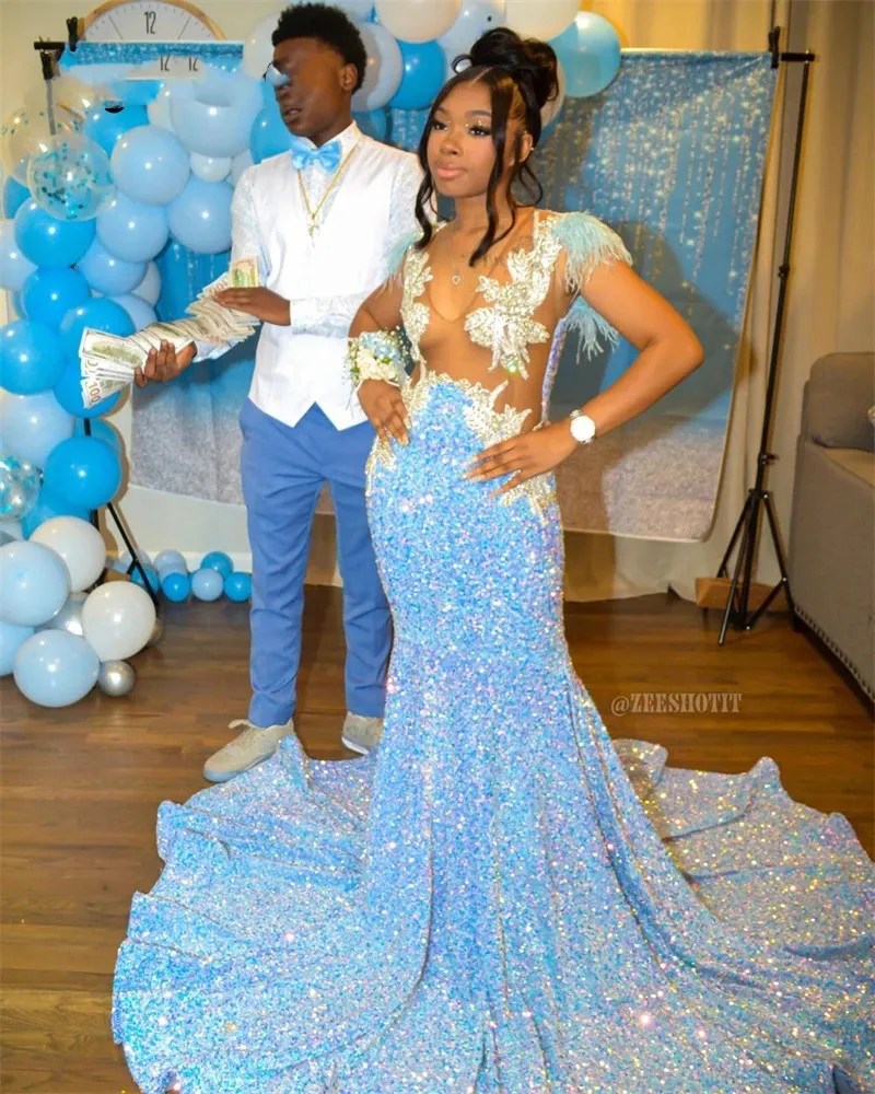 black and sky blue dress Sherri Hill 55474 Dress | Sherri Hill Dresses main image 0